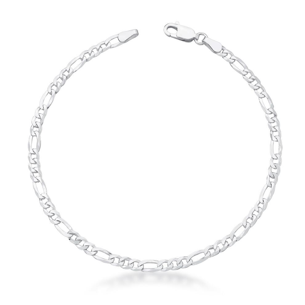 Pulseira Fígaro 3 mm Masculina em Prata 925