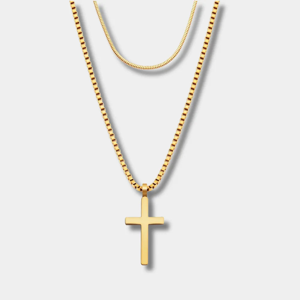 Classic Cross Necklace Duo