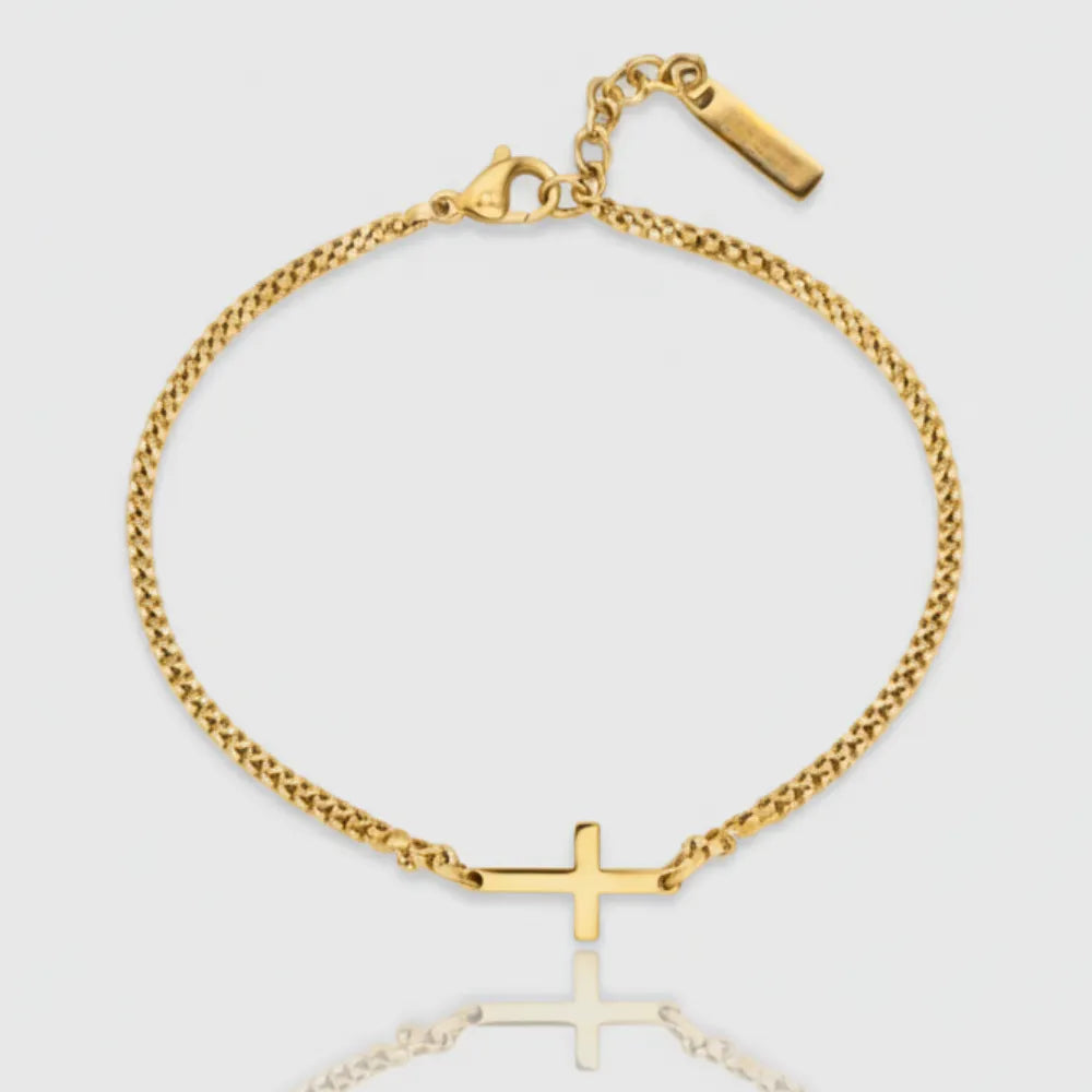 CROSS BRACELET | 18K Gold